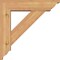 Ekena Millwork Traditional Traditional Smooth Bracket w/ Offset Brace, Western Red Cedar, 5 1/2"W x 20"D x 20"H BKT0604X20X20TRA01SWR - alternate 2